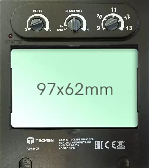 Сварочная маска с автоматическим светофильтром Tecmen ADF - 800S TM16 черная